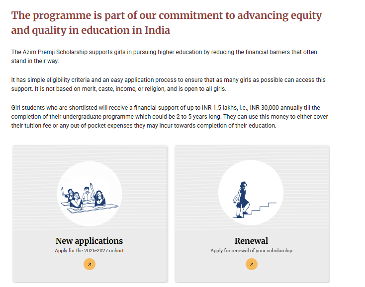How to Apply Online for Azim Premji Scholarship 2026